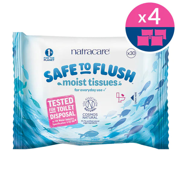 Safe to Flush Moist Tissues