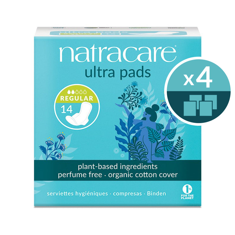 Natracare ultra pads regular 4 pack bundle