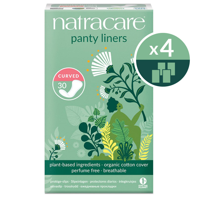 Natracare curved panty liners 4 pack bundle