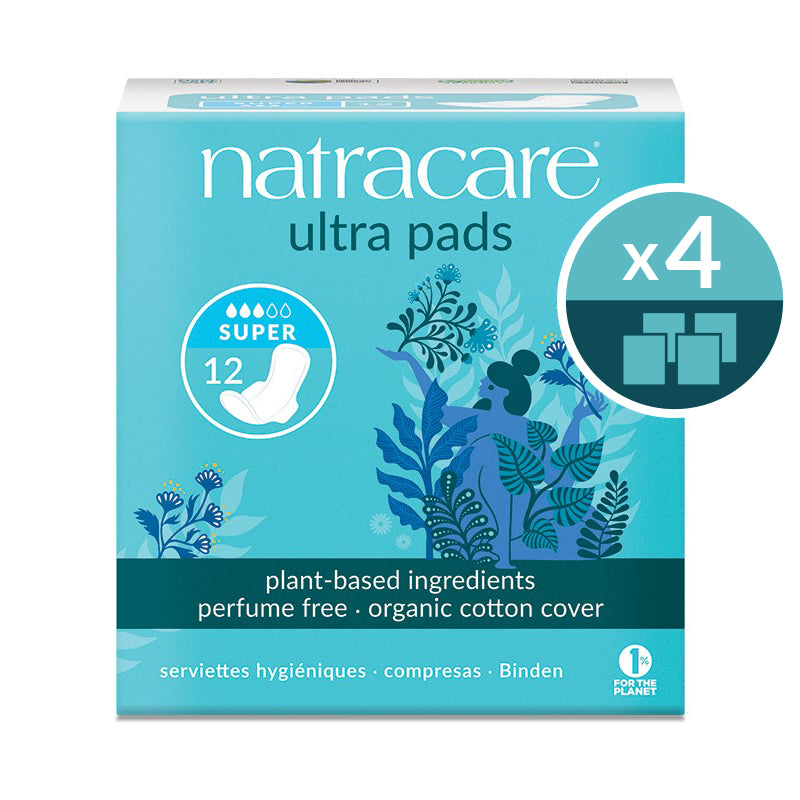 Natracare ultra pads super 4 pack bundle