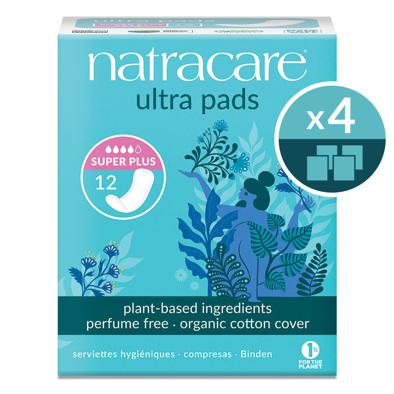 Natracare ultra pads super plus 4 pack bundle