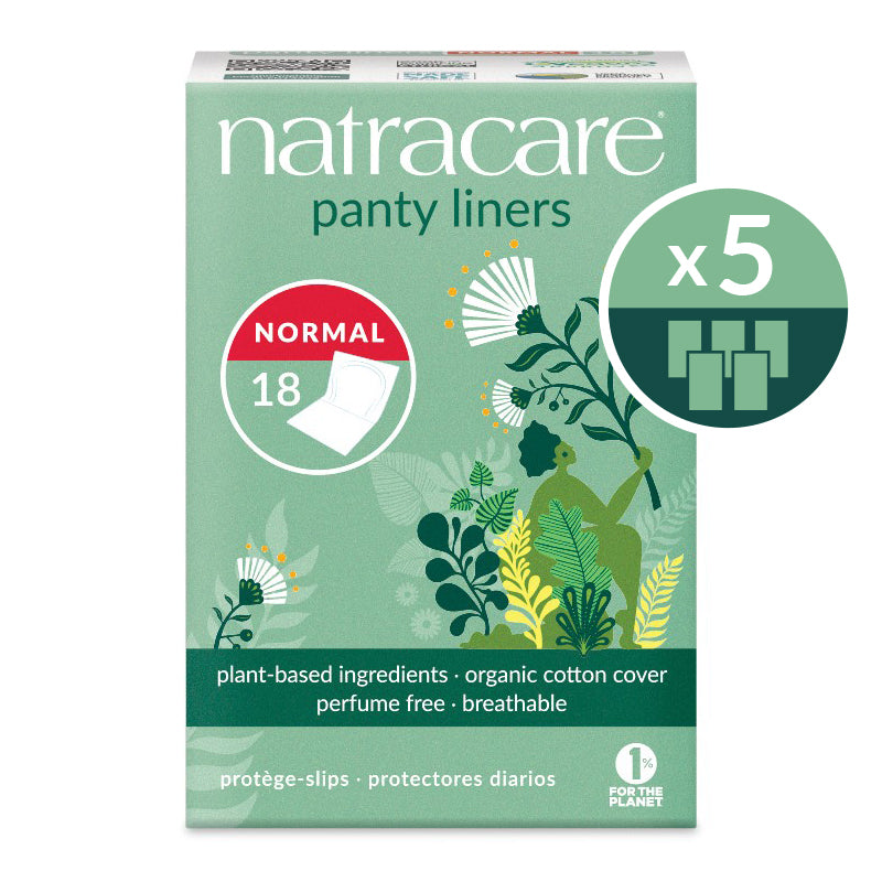 Natracare natural normal panty liners 5 pack bundle