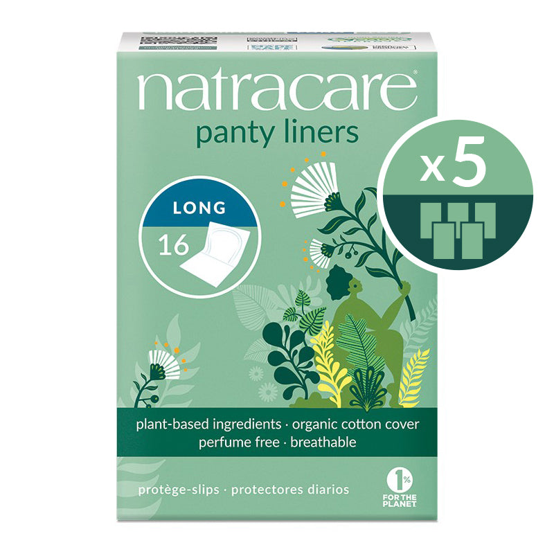 Natracare natural long panty liners 5 pack bundle