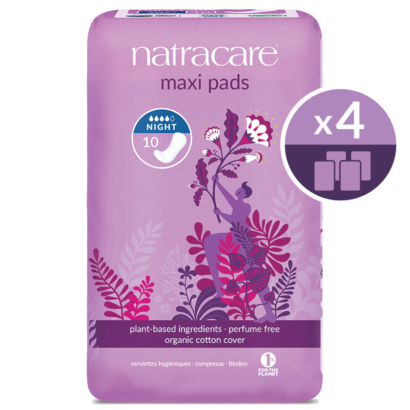 Natracare Maxi Pad Night Time 4 pack bundle