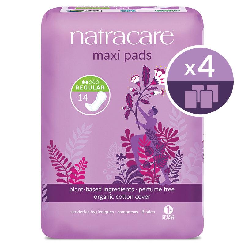 Natracare Maxi Pad Regular 4 pack bundle