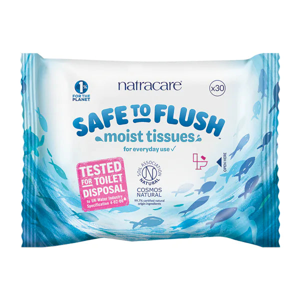 Safe to Flush Moist Tissues