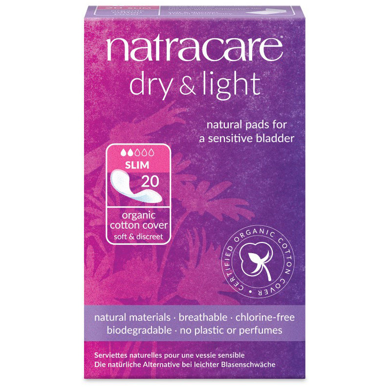 Natracare Dry and Light incontinence pads slim pack