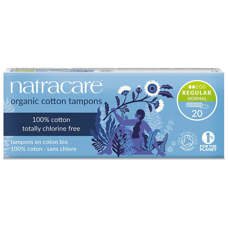 Natracare regular non-applicator organic tampons pack